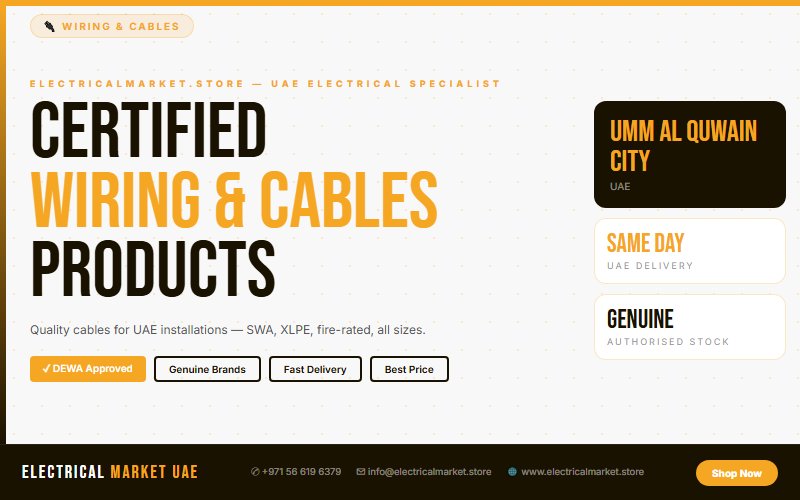 NYY Cable UAE — Heavy Duty Outdoor Wiring for Umm Al Quwain City Projects