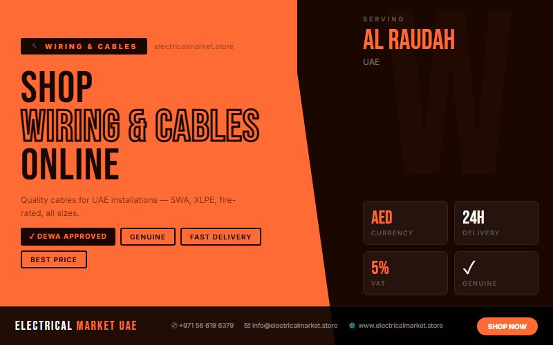6mm Cable UAE — Heavy Load Wiring for Al Raudah Commercial Buildings